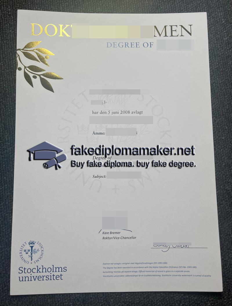 Stockholm University degree