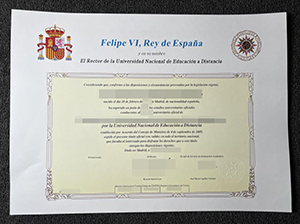 UNED diploma copy