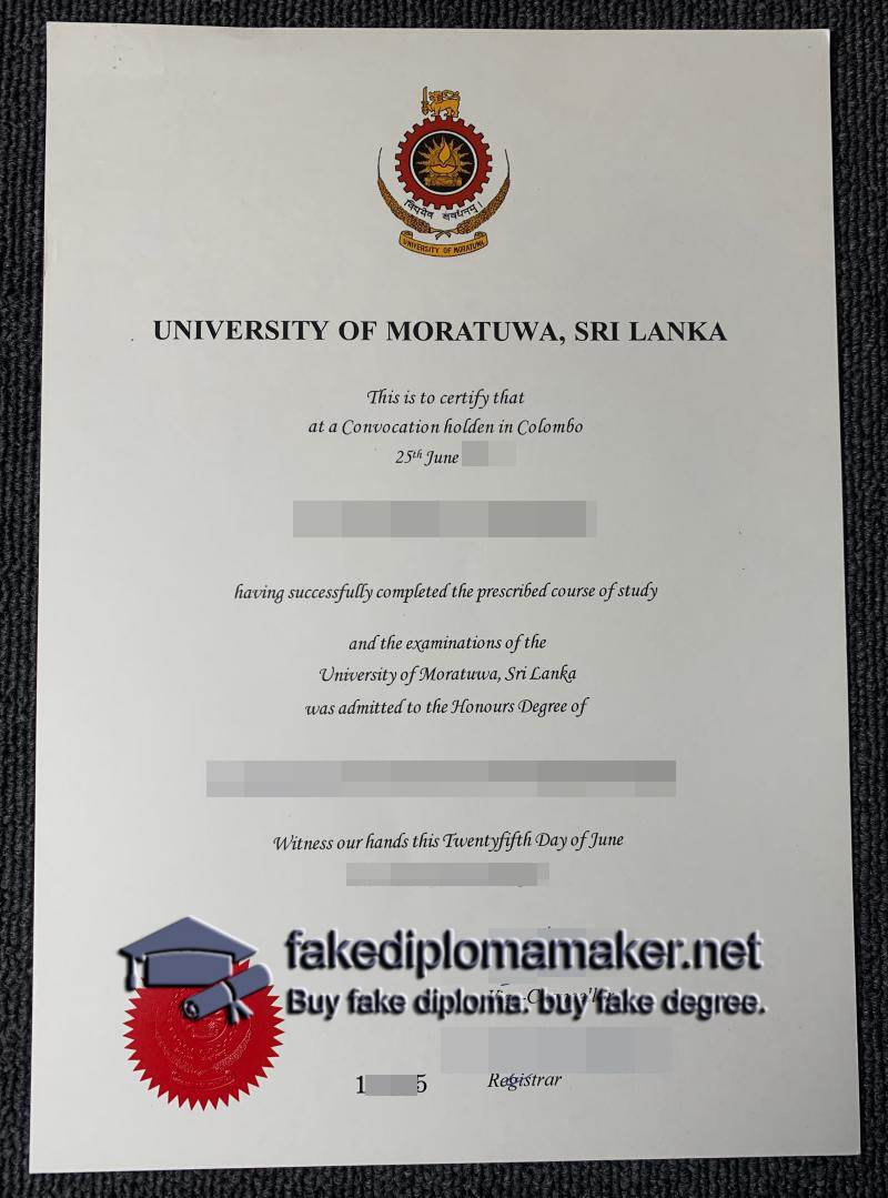 University of Moratuwa diploma