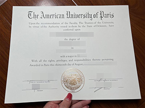 American University of Paris diploma copy