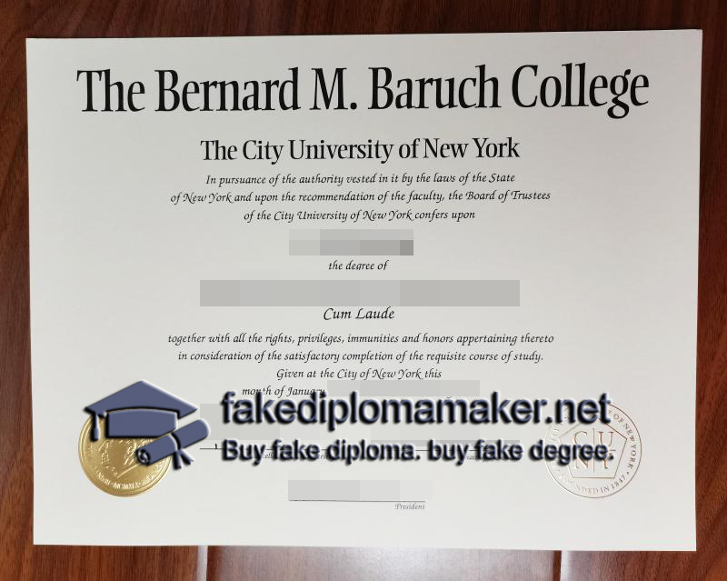 Baruch College diploma