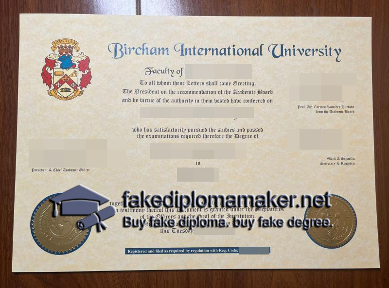 Bircham International University diploma