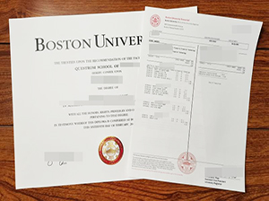 Boston University transcript copy