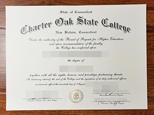 Charter Oak State College diploma copy