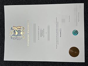 Coventry University degree copy