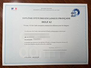 DELF A2 Certificate copy