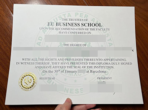 EU Business School diploma copy