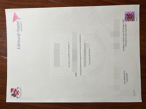 Edinburgh Napier University diploma copy