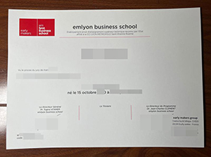 Emlyon Business School diploma copy