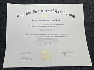 Fashion Institute of Technology diploma copy