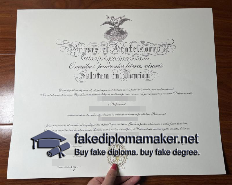 Georgetown University diploma