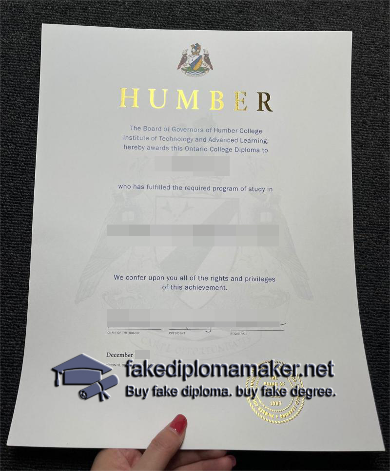 Humber College diploma