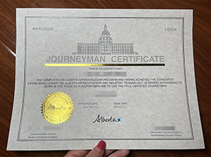 Journeyman Certificate copy