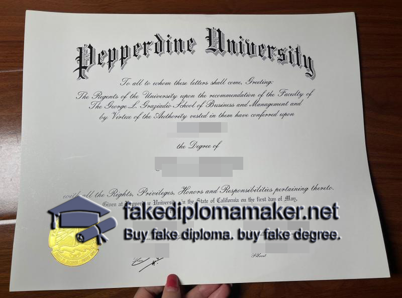 Pepperdine University diploma