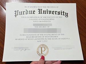 Purdue University diploma copy