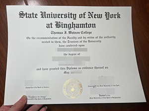 SUNY Binghamton diploma copy