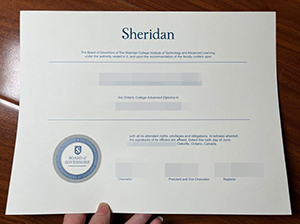 Sheridan College diploma copy