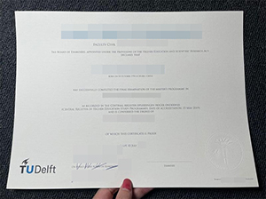 Technische Universiteit Delft diploma copy