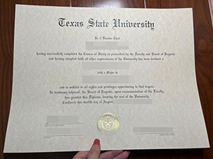 Texas State University diploma copy