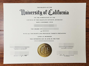 UC Riverside diploma copy