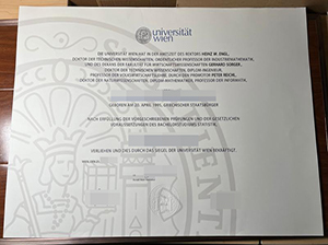 Universität Wien diploma copy