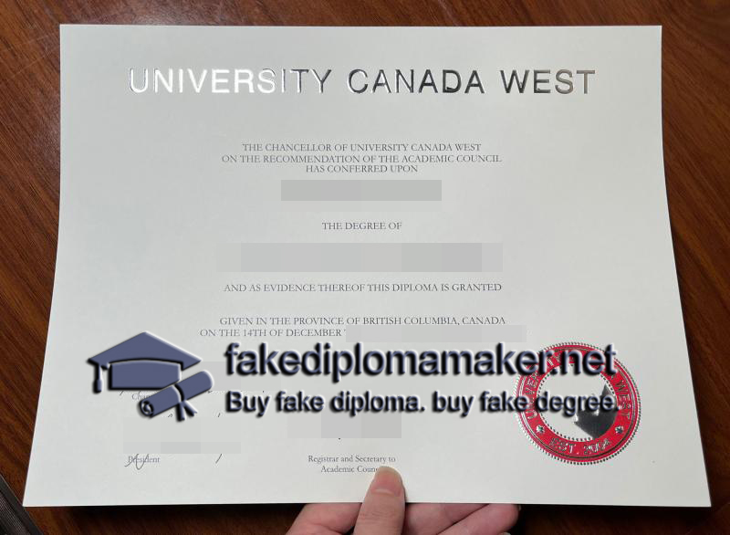 University of Canada West diploma