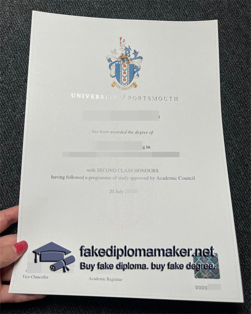 University of Portsmouth diploma