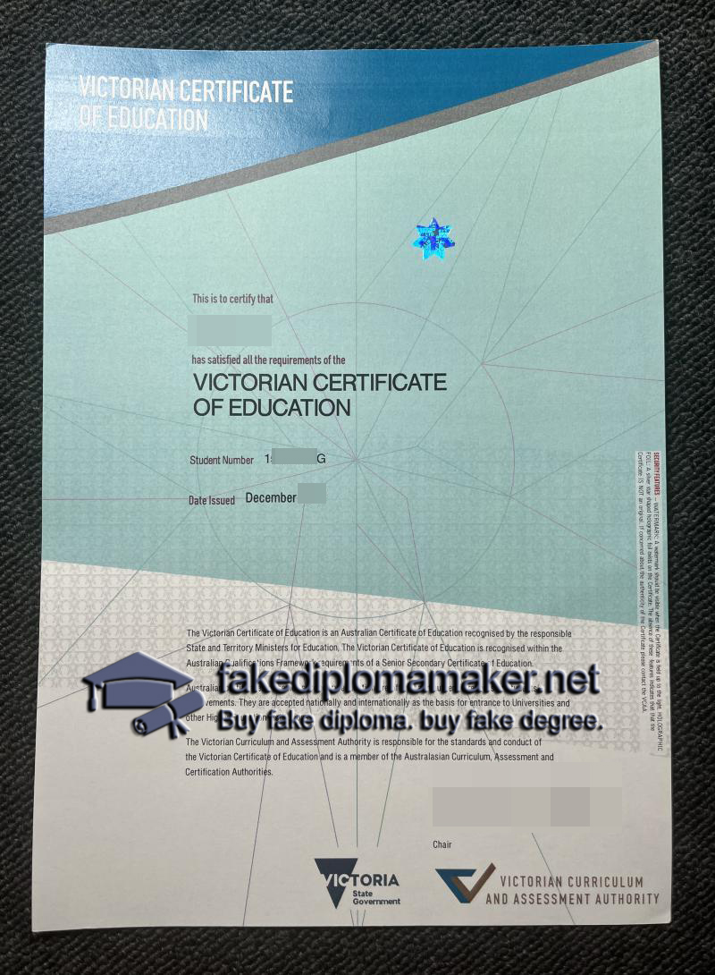 VCE Certificate