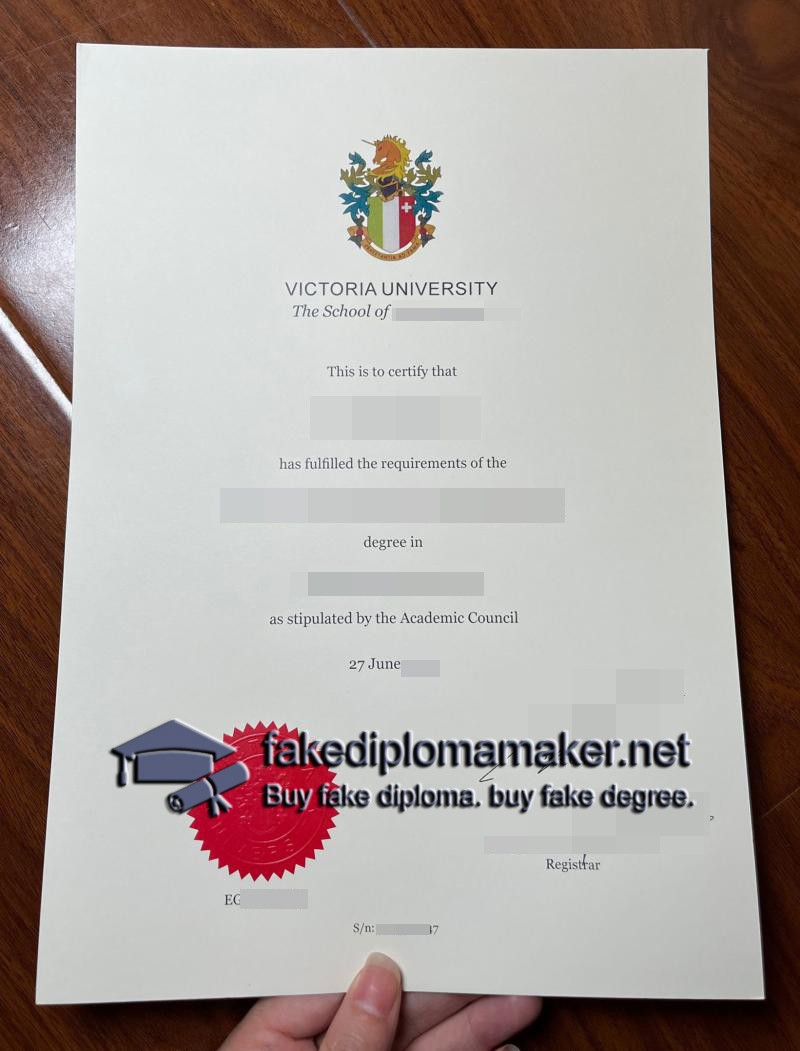 fake Victoria University diploma