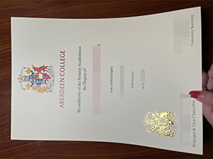 Aberdeen College diploma copy