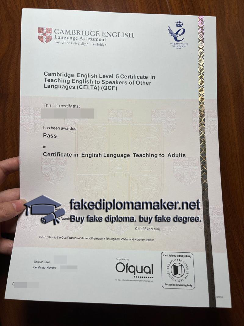 Cambridge CELTA Certificate