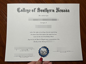 College of Southern Nevada degree copy