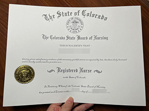 Colorado Registered Nurse Certificate copy