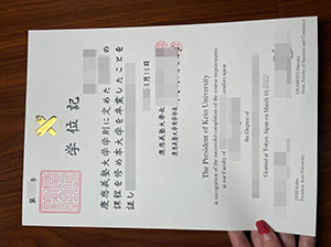 Keio University diploma copy