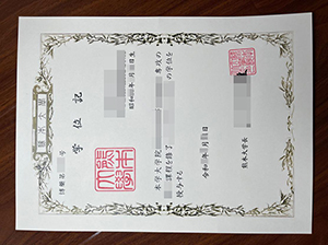 Kumamoto University diploma copy