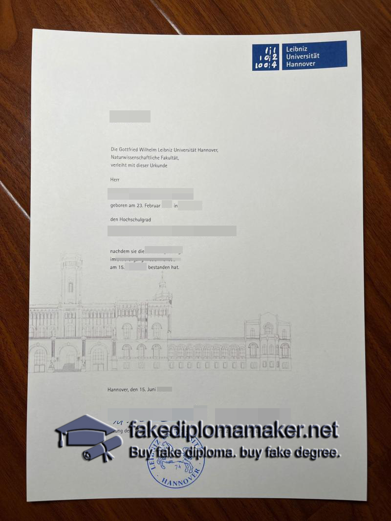 Leibniz Universitat Hannover diploma