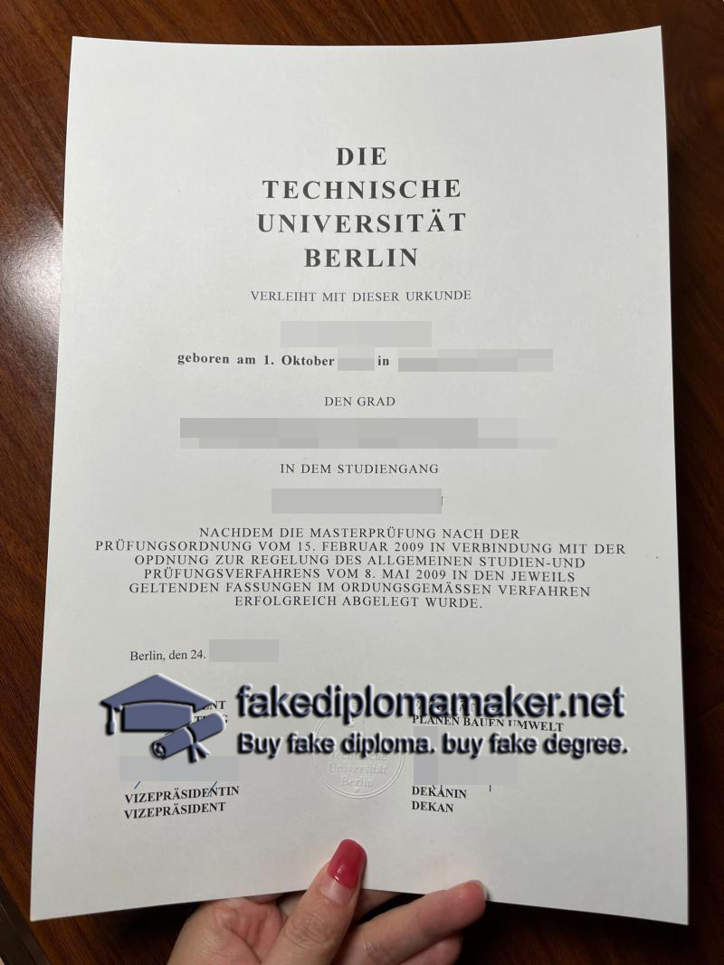 Technische Universitat Berlin diploma