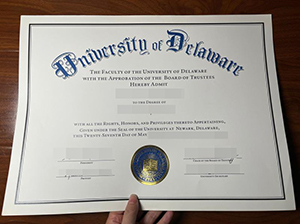 University of Delaware diploma copy