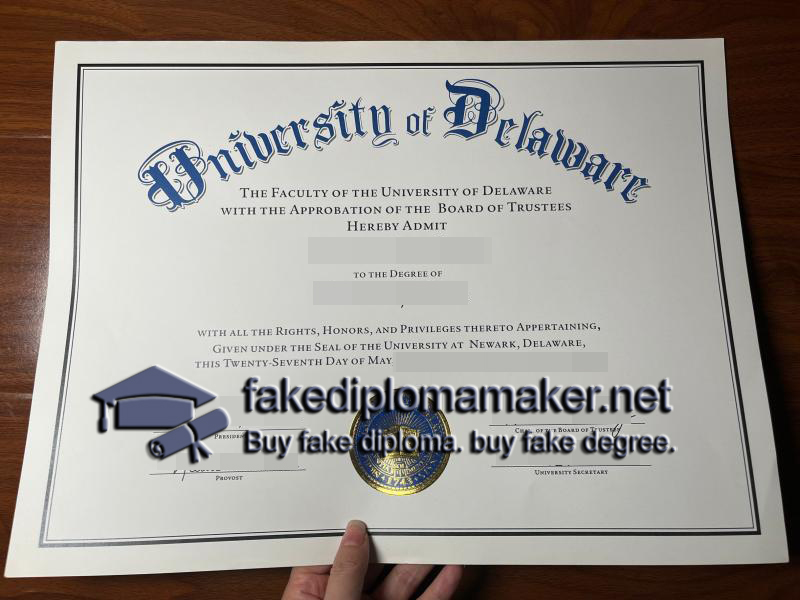 University of Delaware diploma