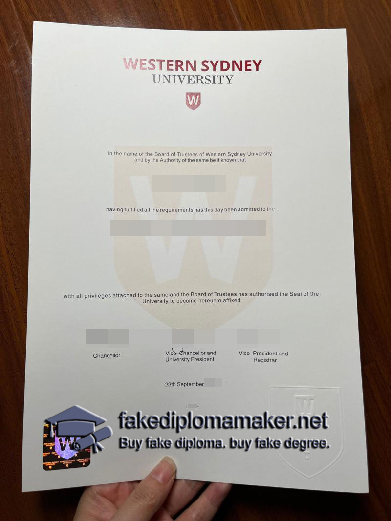 Western Sydney University diploma