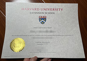 Harvard University Extension School diploma copy