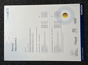 Pearson Edexcel GCE Certificate Copy