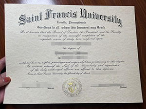 Saint Francis University diploma copy