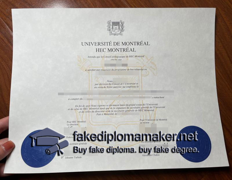 Université de Montréal diploma