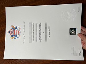 University of the Arts London diploma copy