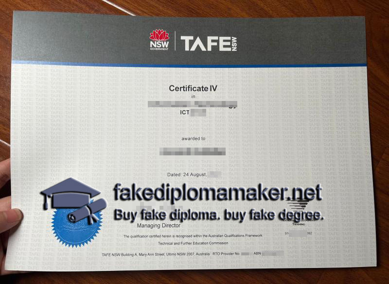 buy TAFE NSW certificate