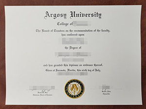 Argosy University diploma copy