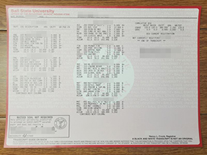 Ball State University transcript copy