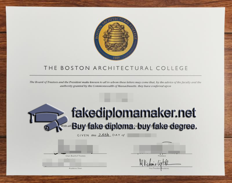 Boston Architectural College diploma