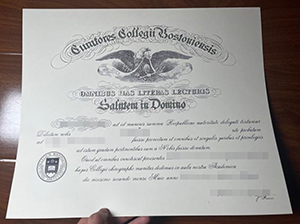 Boston College diploma copy